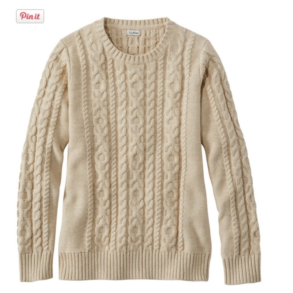 New LL Bean cable knit sweater